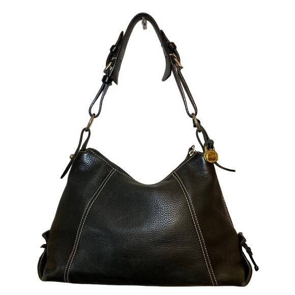 Dooney & Bourke Satchel Handle Brown Soft Pebble Leather - Picture 3 of 9